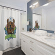Load image into Gallery viewer, Haskap 'Bearie' Shower Curtain in bathroom