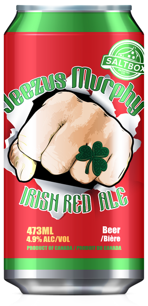 Saltbox Brewing Company Jeezus Murphy Irish Red 472ml Can Front