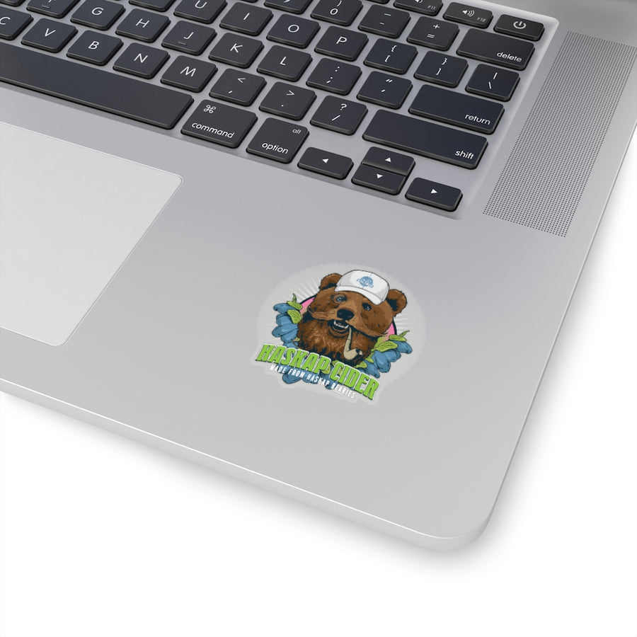 Haskap 'Bearie' Cider Stick with transparent background on laptop