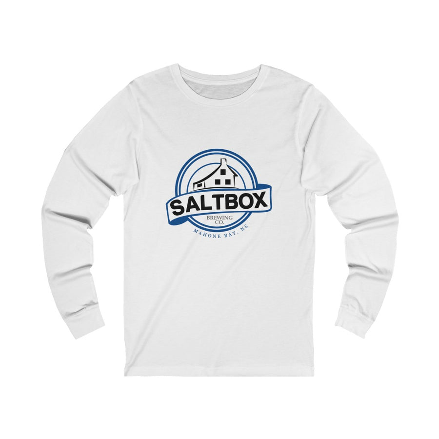 Saltbox Brewing Company unisex jersey long sleeve tee in white