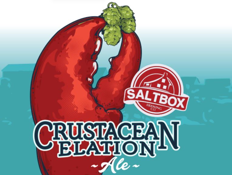 Saltbox Brewing Company Crustacean Elation Ale Lobster Claw Label